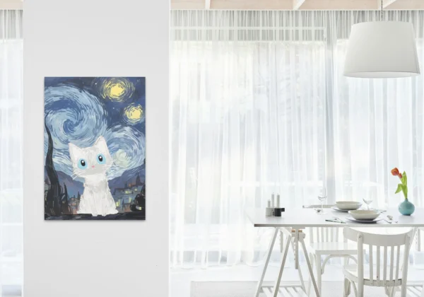 Pack of 6 Cute Cat Aesthetic Wall Posters by iNDLooms - Image 2