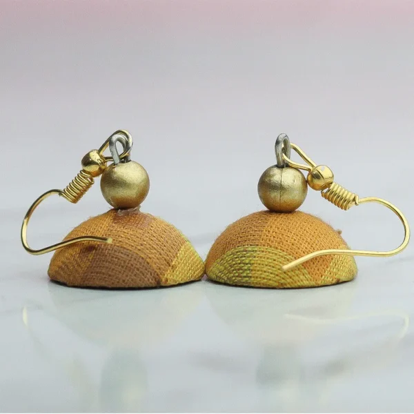 Handmade Yellow Accent Beaded Earrings by INDLooms - Image 3